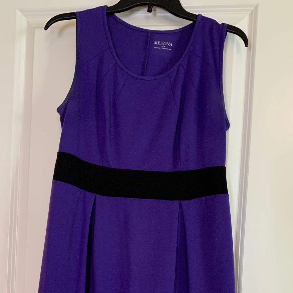 Purple dress with black accent